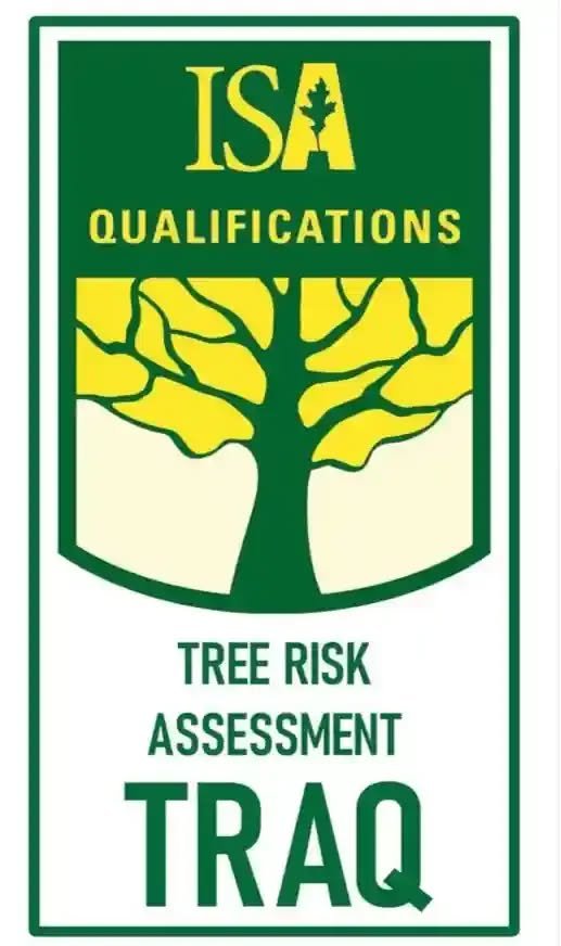 This is a badge that shows the arborist is tree risk assessment qualified